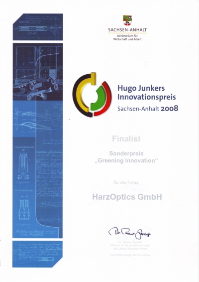 Finalist beim Hugo Junkers Innovationspreis 2008